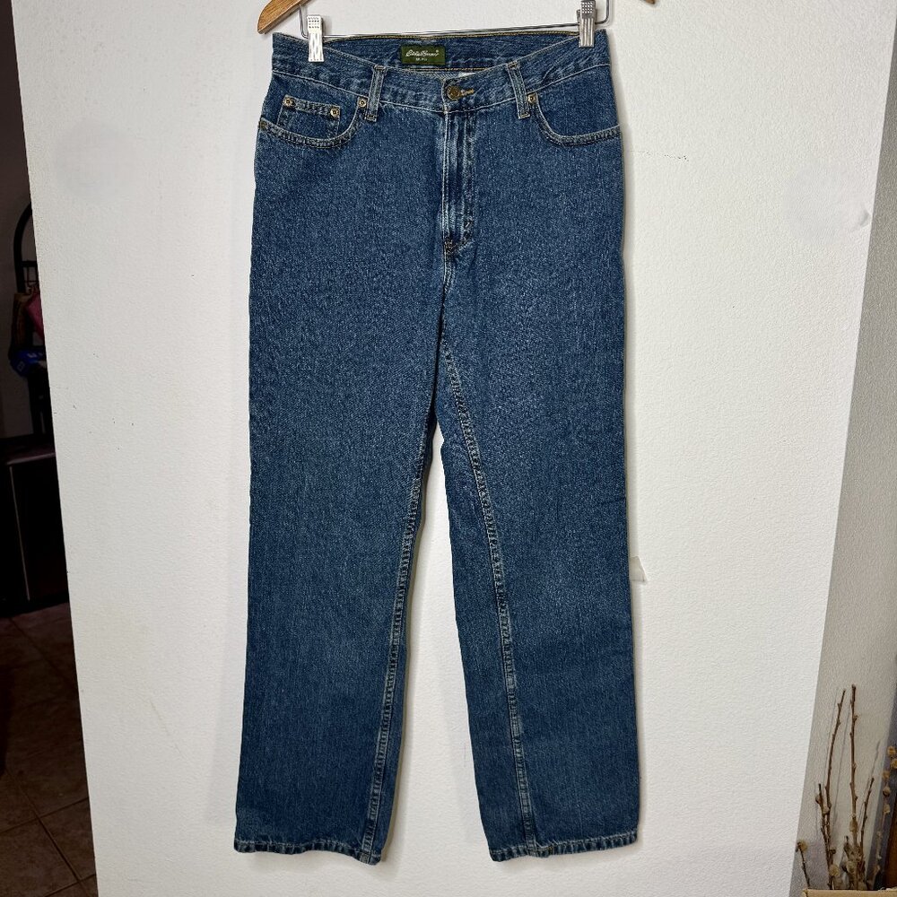 Eddie Bauer Women’s Jeans Size 10 Classic Fit High Rise Straight Leg Blue Denim